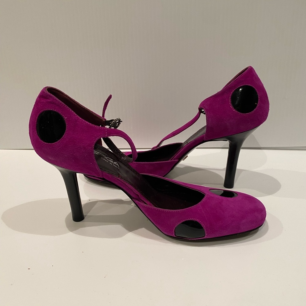 Via Spiga pink suede heels - Picture 2 of 4